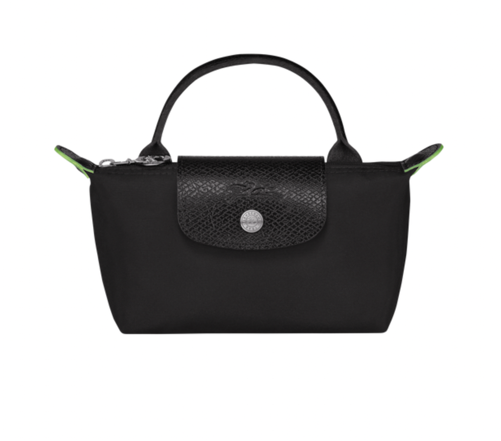 LONGCHAMP Le Pliage Green Pouch with Handle (Graphite)