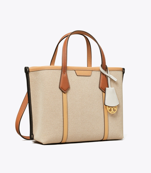 Tory Burch Small Perry Canvas Triple-Compartment Tote – Luxe Paradise