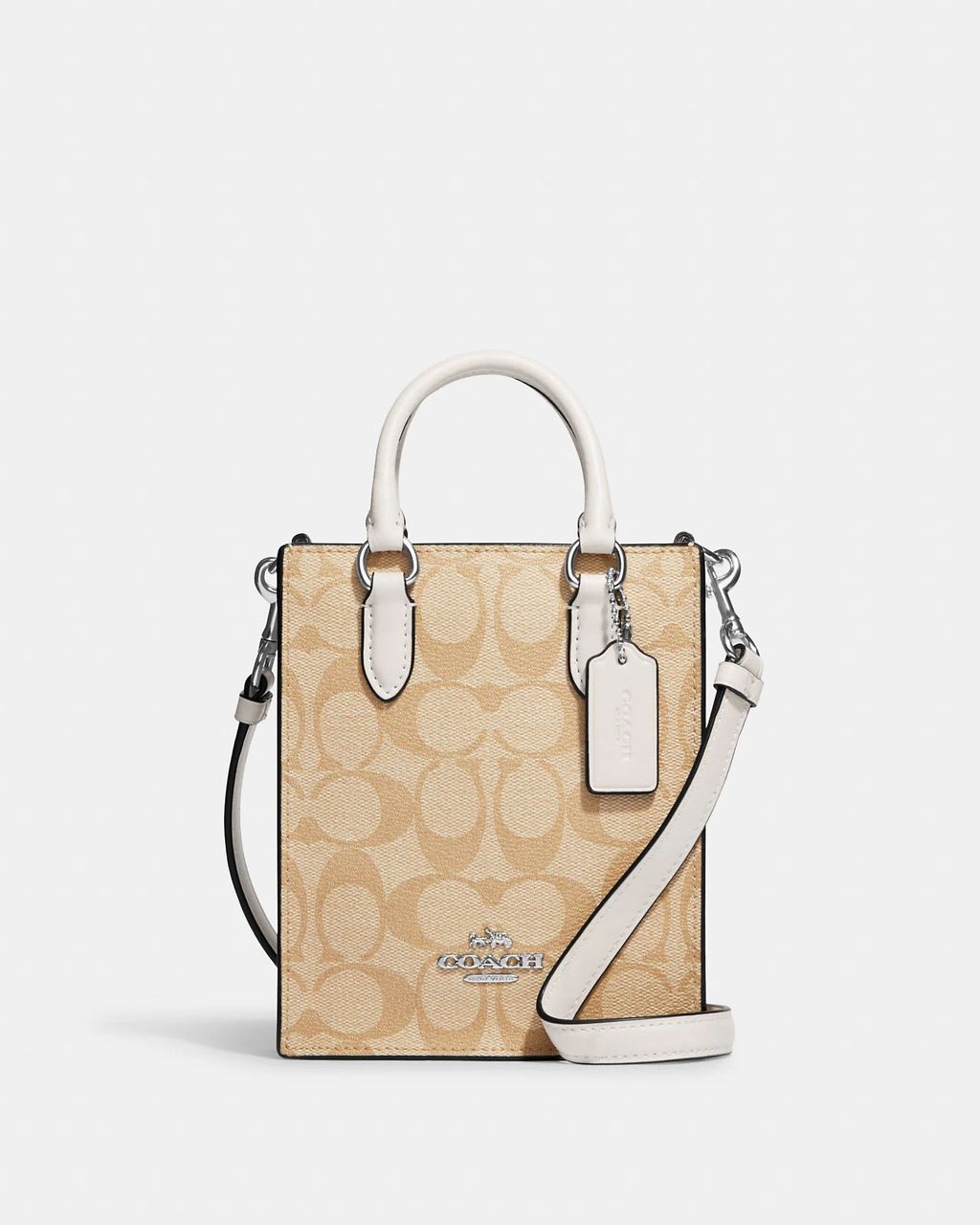 Coach North South Mini Tote In Signature Canvas CJ494