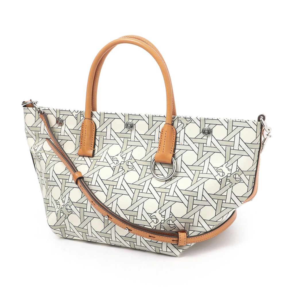 Tory Burch Women's Canvas Basketweave Small Tote