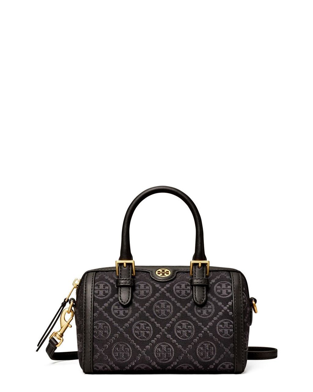 tory-burch-Black-Petite-T-Monogram-Barrel-Bag