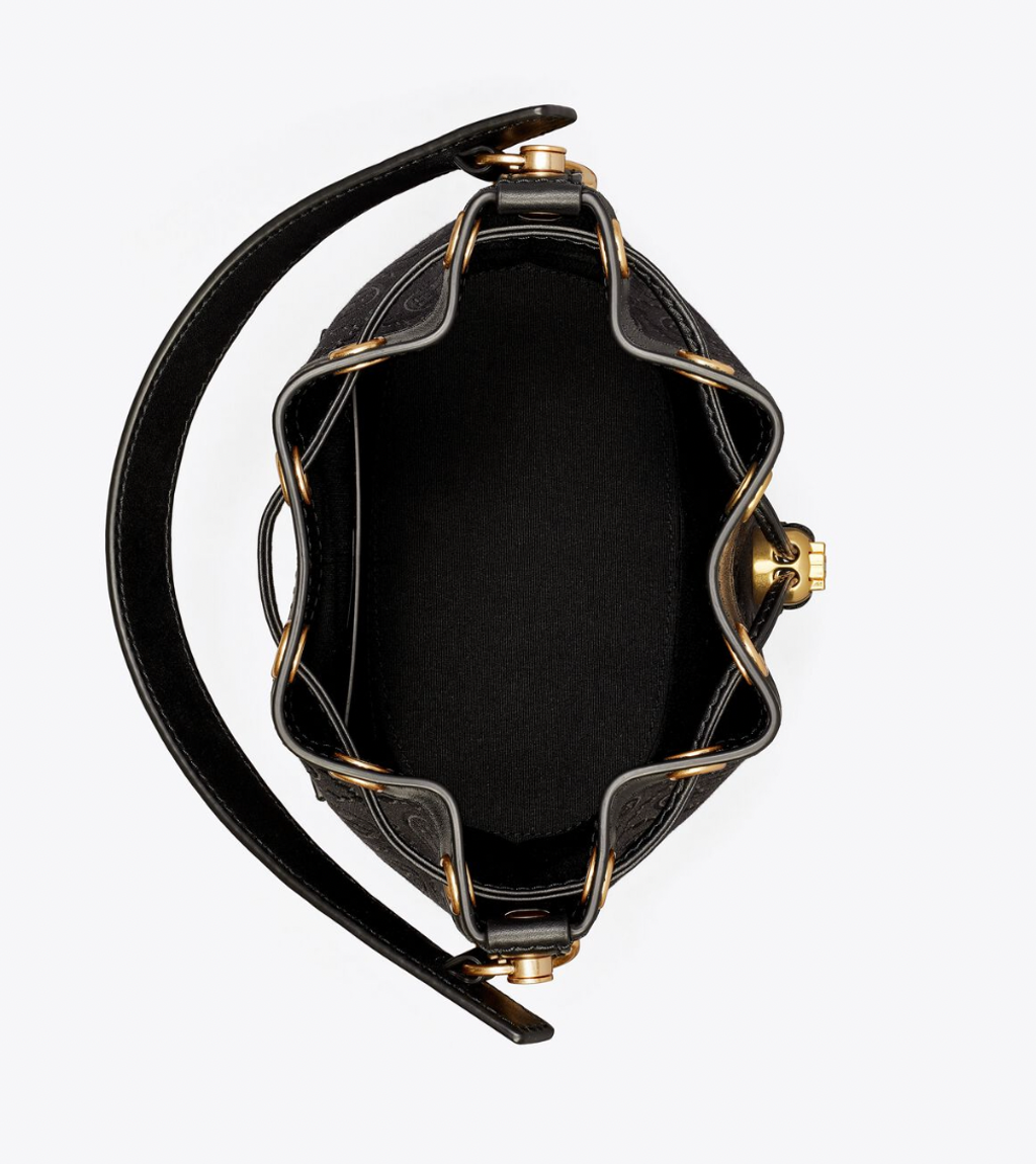 tory burch t monogram bucket bag