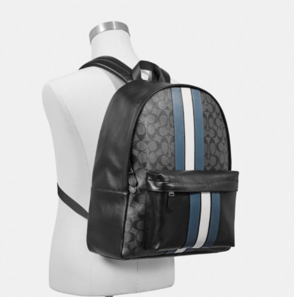 Coach Crossbody Bag Varsity Stripe Black Blue Navy White Men Women Unisex