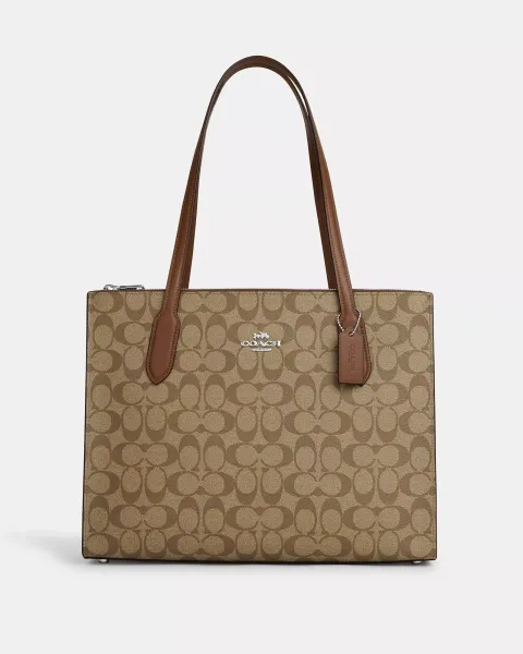 Coach Zip Top Tote in Signature Canvas F29208 Luxe Paradise