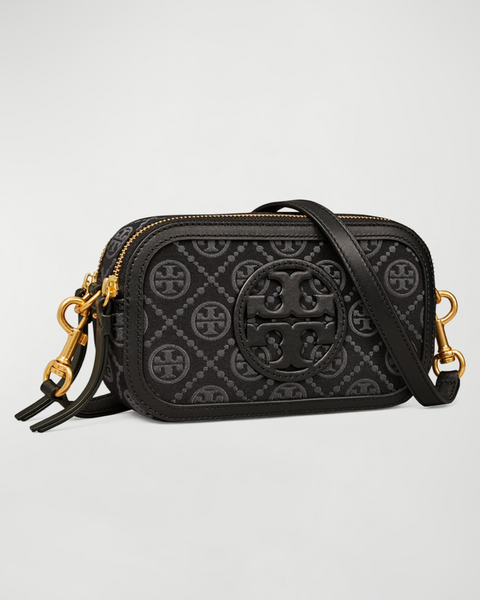Tory Burch Perry T Monogram Jacquard Triple-Compartment Tote US448