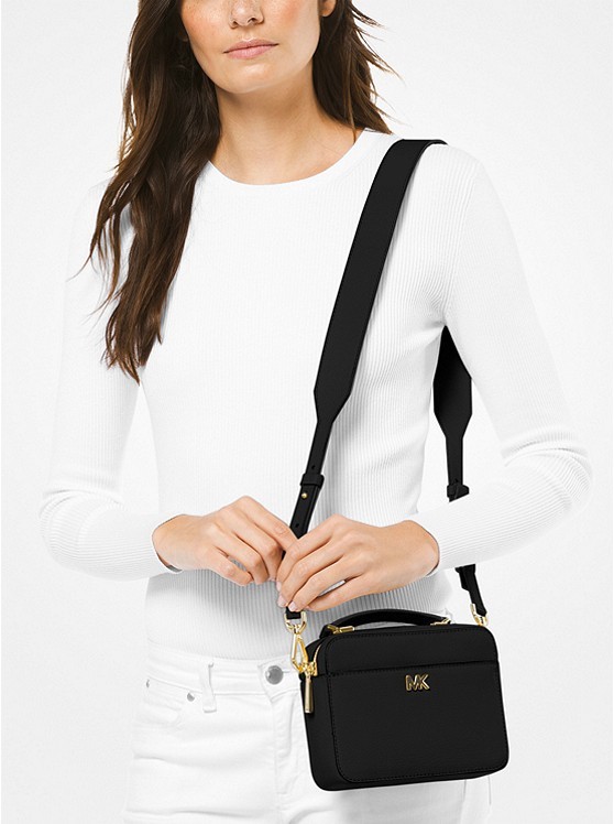 michael kors mott mini pebbled leather crossbody