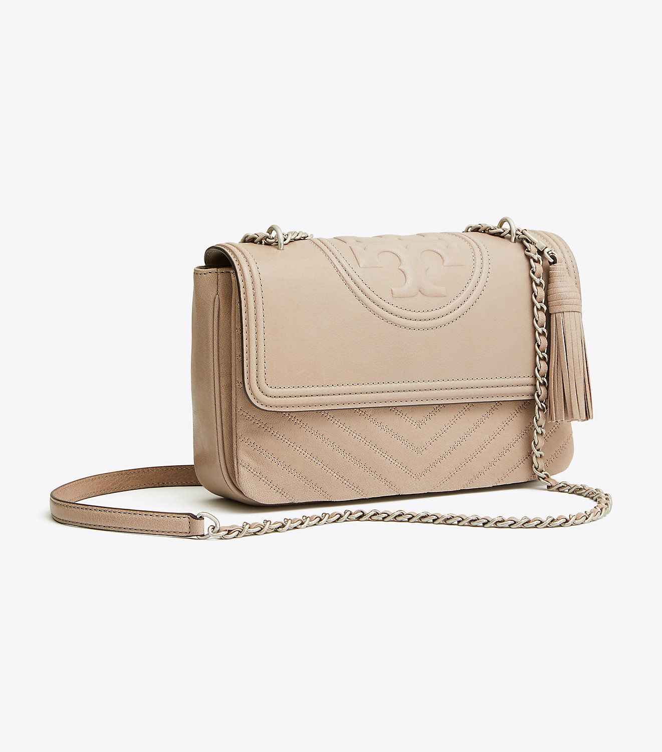 Tory Burch Fleming Distressed Flap Shoulder Bag â Luxe Paradise