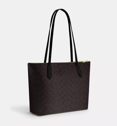 バッグ Coach Tote bag Shoulder Signature Campus Coach Zip Top Tote Bag In Signature Canvas CBT20 – Luxe Paradise