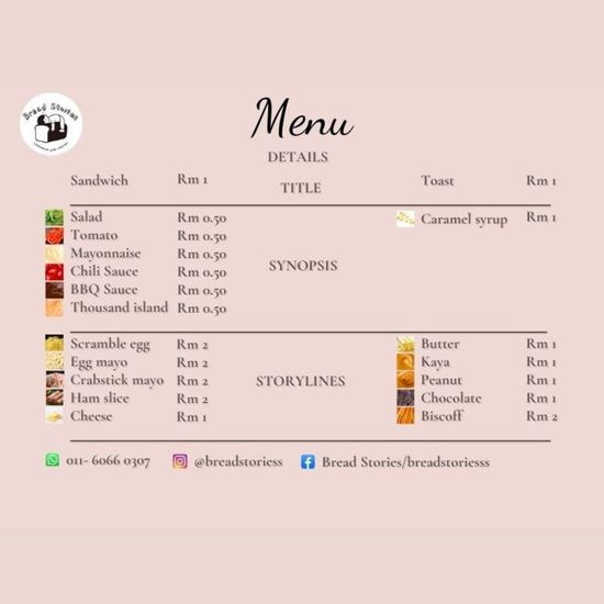 Our Menu | Breadstories