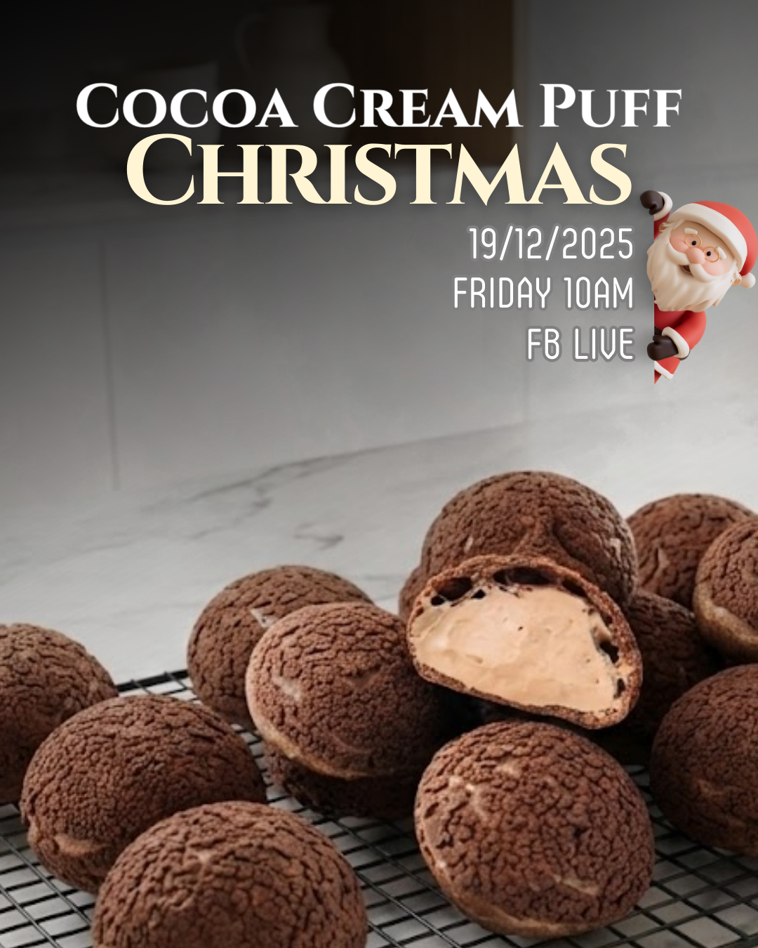 圣诞可可泡芙 Christmas Cocoa Cream Puff 20251219