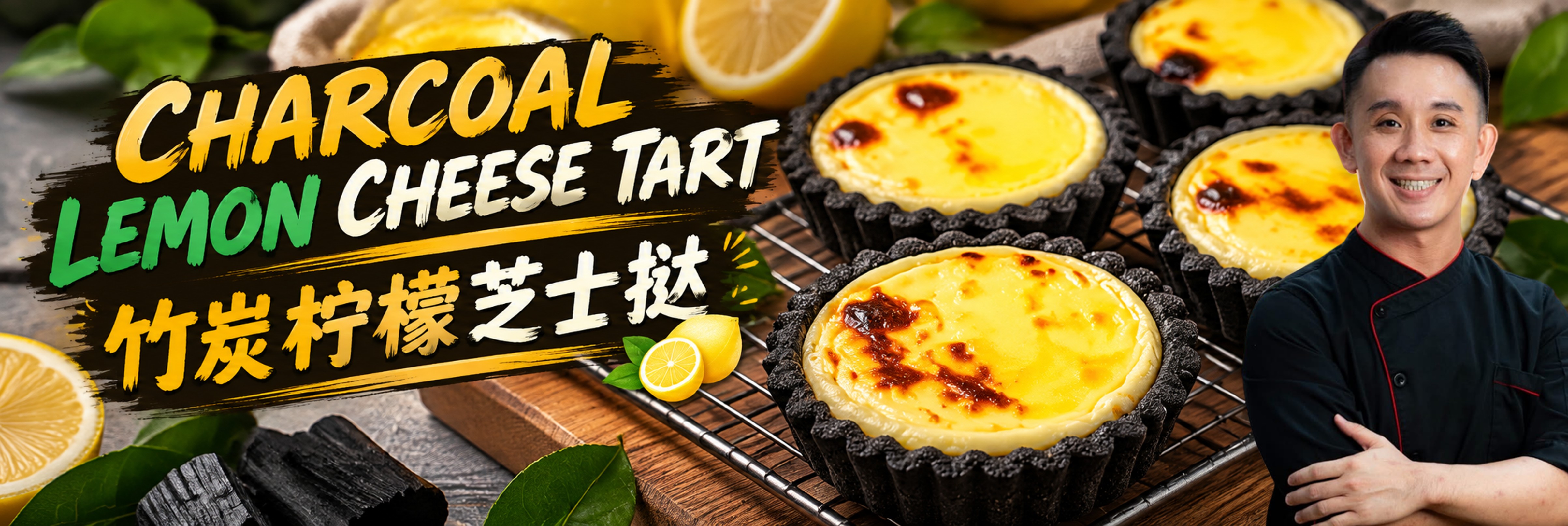 竹炭柠檬芝士挞Charcoal Lemon Cheese Tart 261009