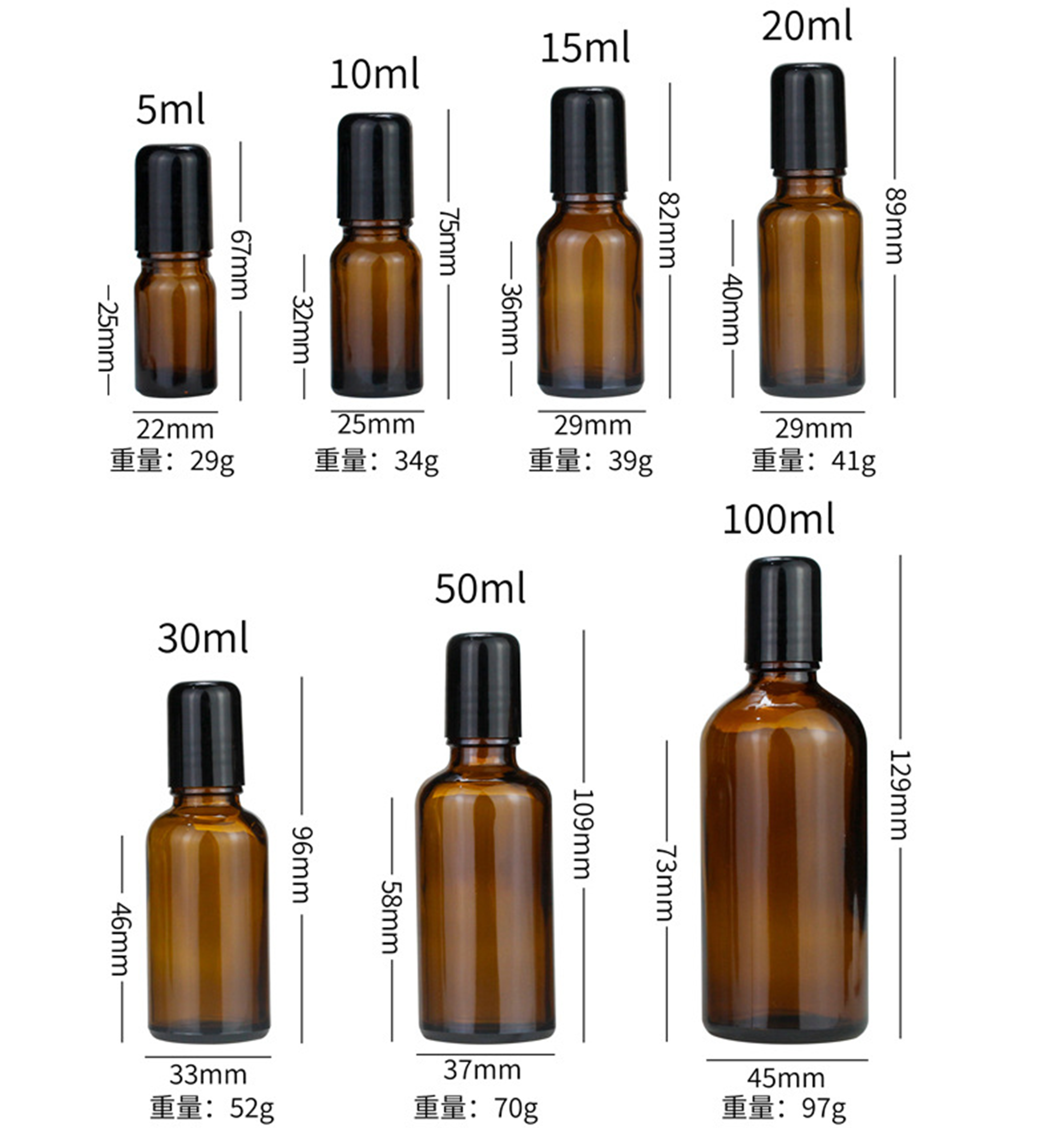 瓶身大小也可以挑　５ｍｌ　１９ｍｌ　１５ｍｌ　２０ｍｌ　３０ｍｌ　５０ｍｌ　１００ｍｌ