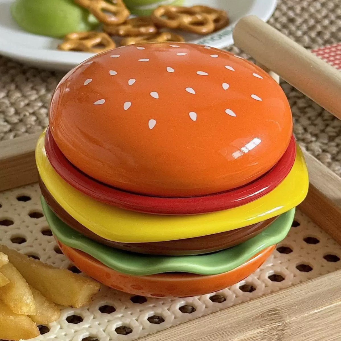 漢堡造型小碟子醬料碟調味碟點心碟水果碟