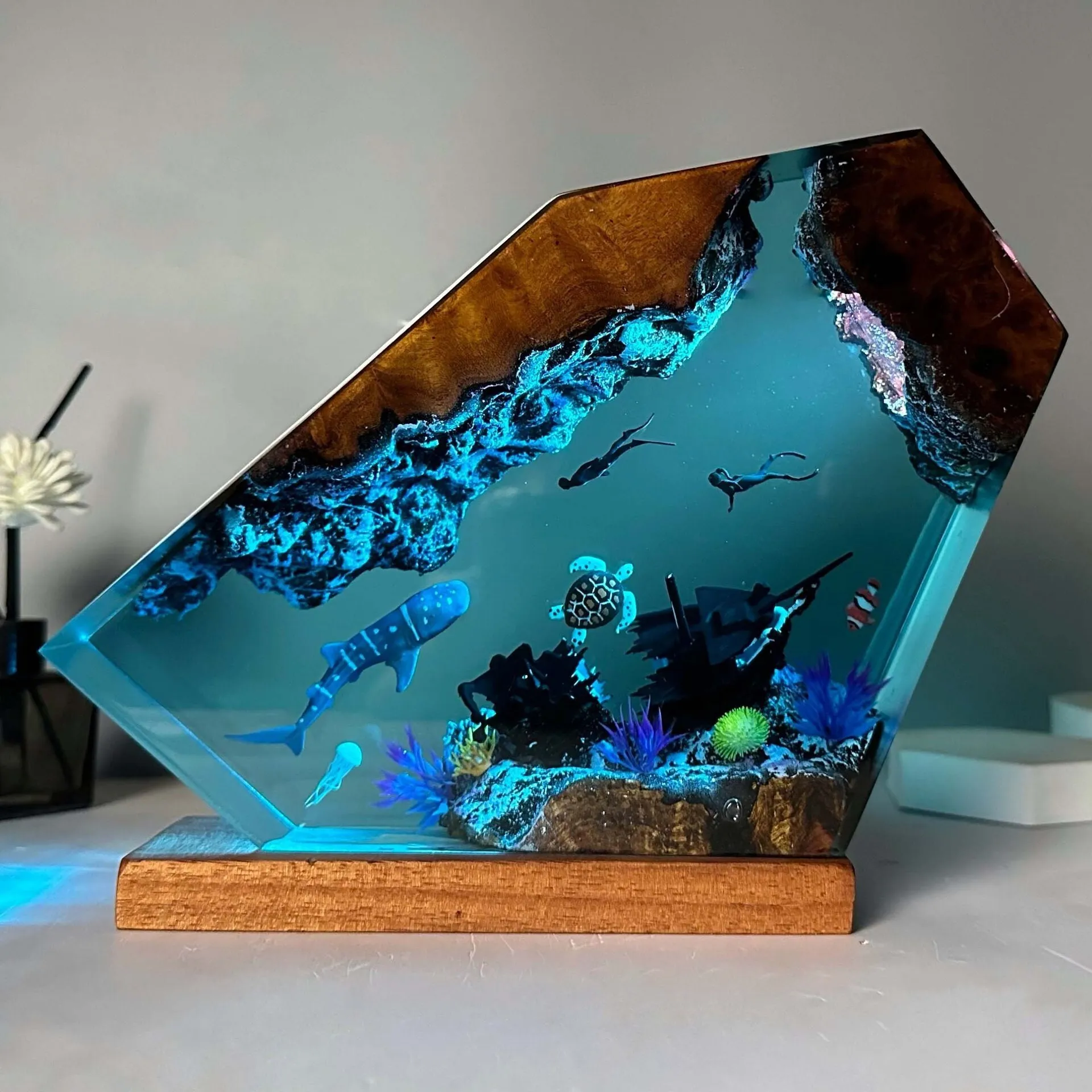 海底世界樹脂夜燈
