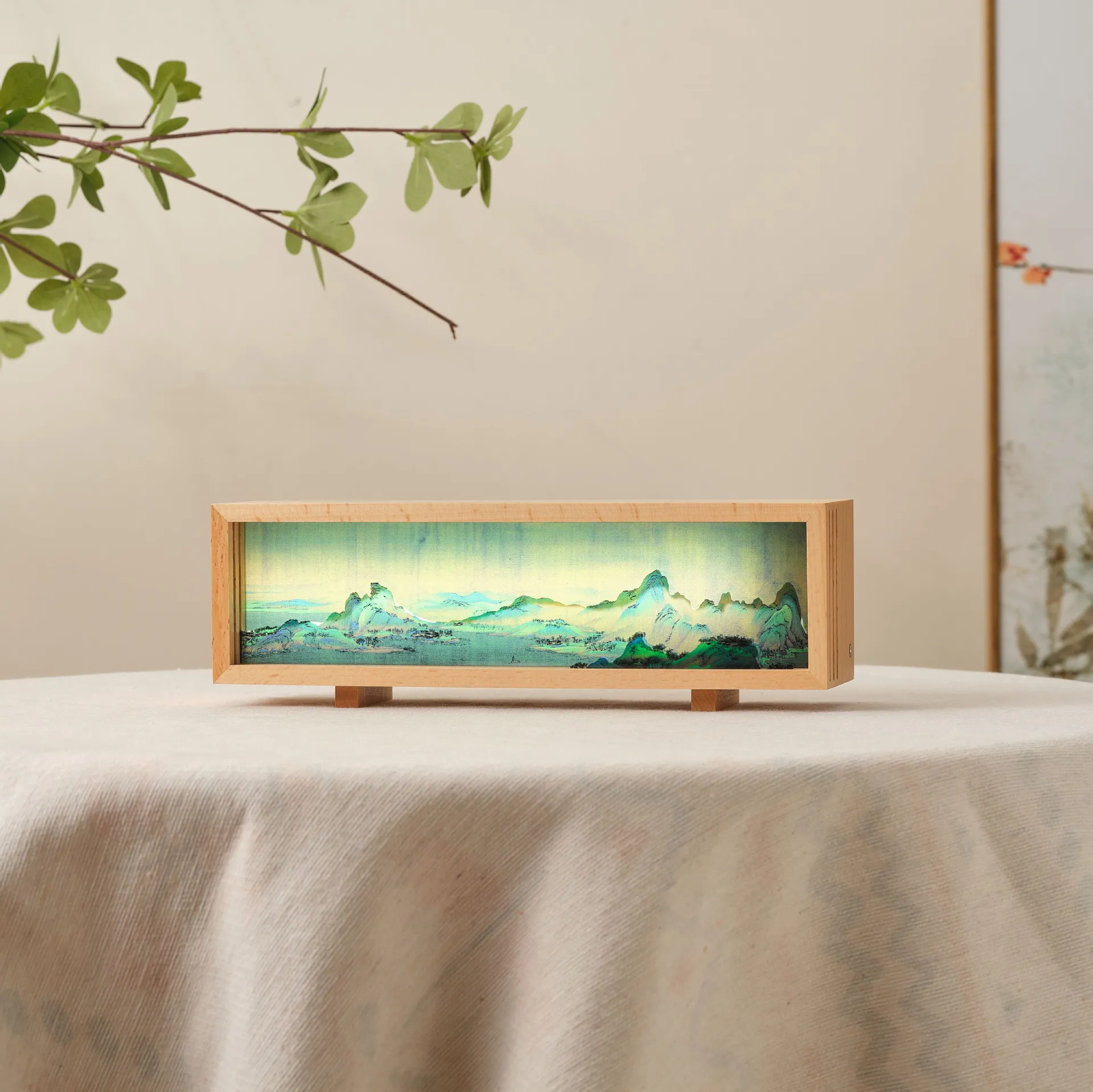 文創日照金山禮品小夜燈 千里江山