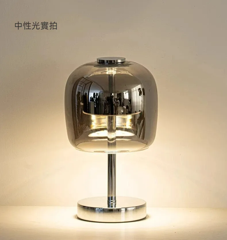 北歐裝飾台燈 網紅氛圍燈 簡約個性床頭小夜燈 書房桌燈 實拍展示