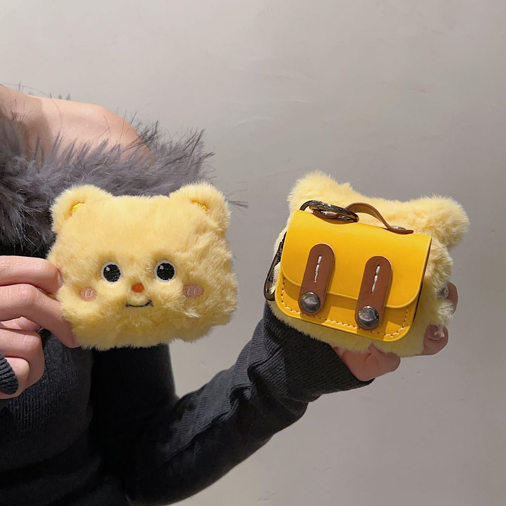 絨毛玩偶耳機包｜兩用吊飾 可拆卸耳機包｜企業贈品 文創商品 品牌贈禮