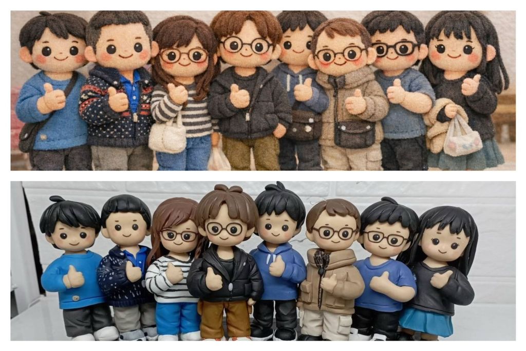 AI 擬人公仔圖 實體化訂作｜軟陶公仔訂製