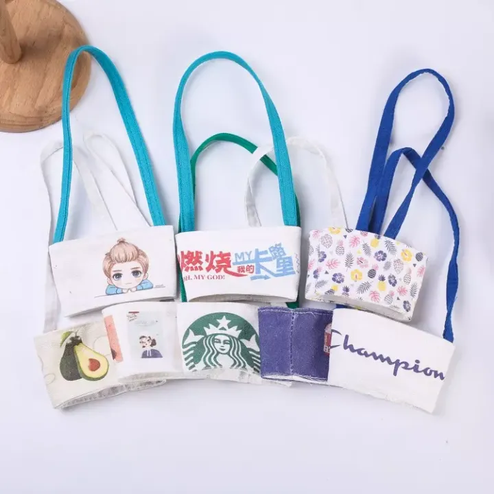 訂作客製化 帆布杯袋 帆布材質 手搖杯袋 飲料杯袋 手提杯袋