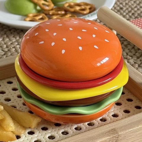 漢堡造型小碟子醬料碟調味碟點心碟水果碟