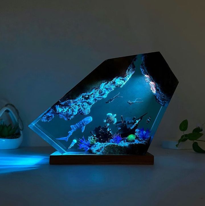 海底世界樹脂夜燈