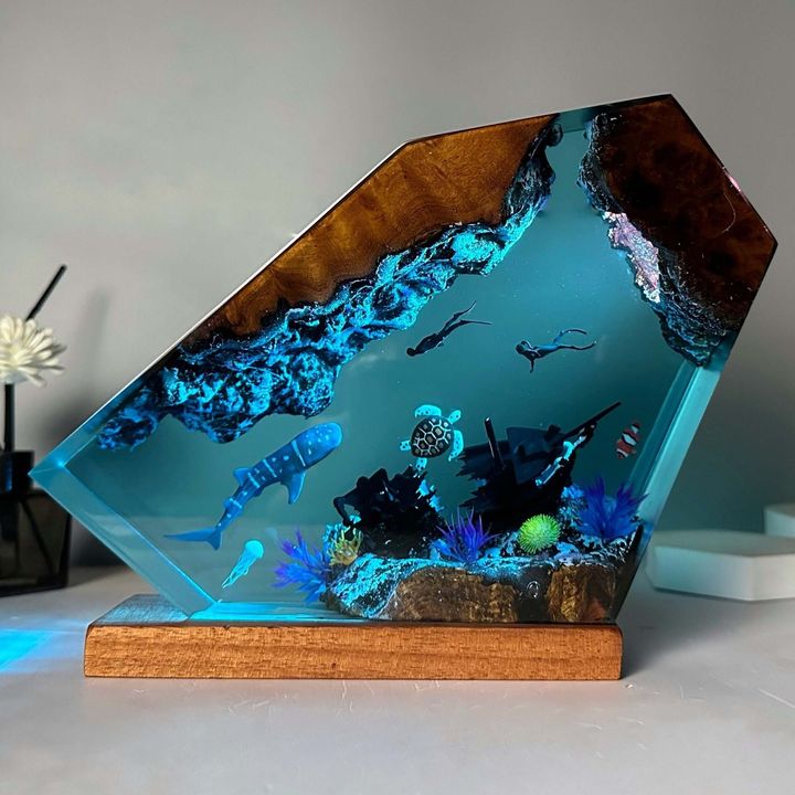 海底世界樹脂夜燈