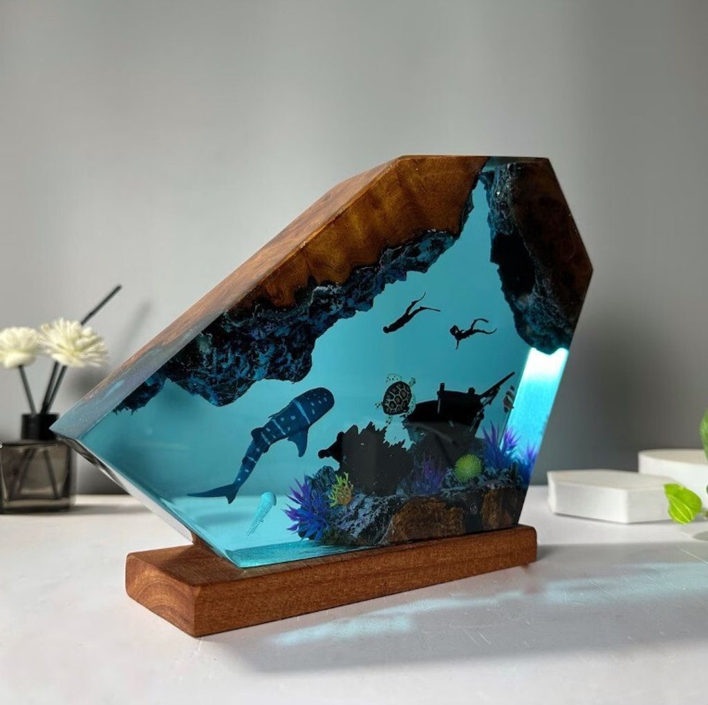 海底世界樹脂夜燈