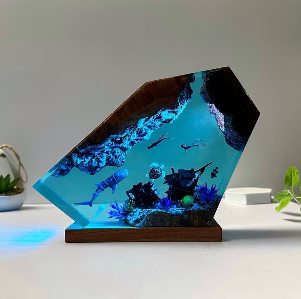 海底世界樹脂夜燈