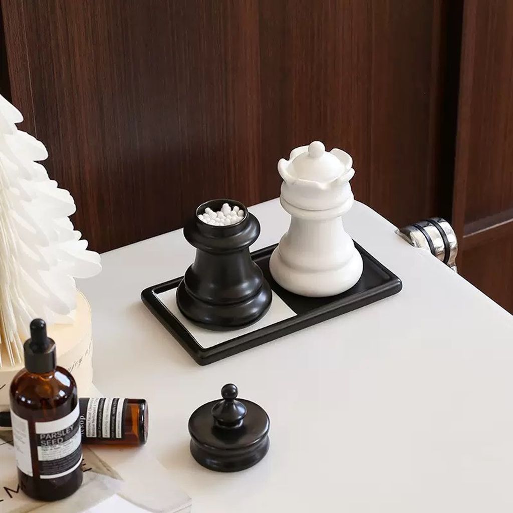 創意西洋棋造型牙籤罐牙籤筒牙籤盒牙線筒牙線罐牙線收納盒棉花棒罐棉花棒筒棉花棒收納盒