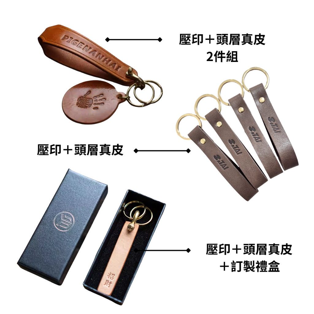 皮革鑰匙圈 掛飾 吊飾｜可印LOGO 來圖訂製｜企業贈禮 活動贈禮