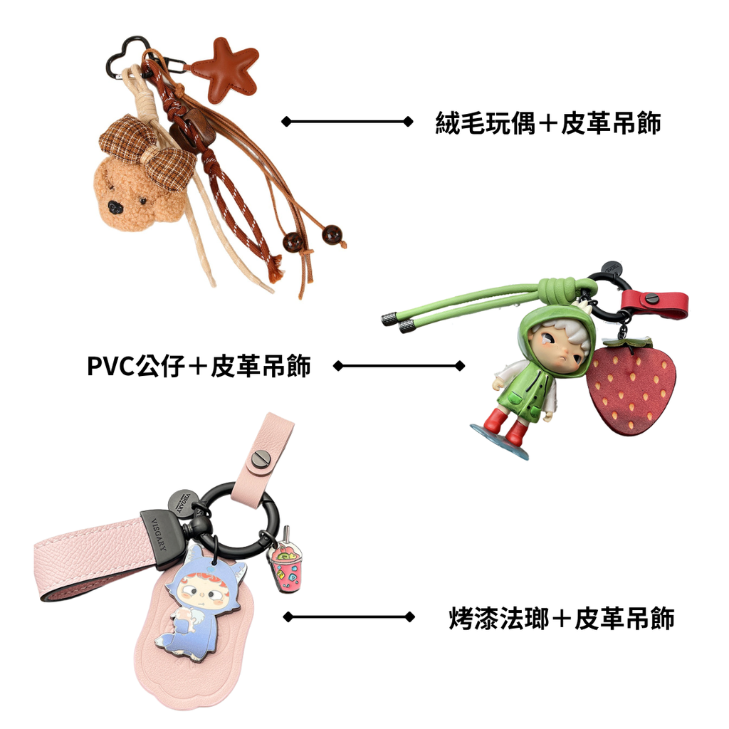 皮革鑰匙圈 掛飾 吊飾｜可印LOGO 來圖訂製｜企業贈禮 活動贈禮 複合式吊飾 吊飾客製