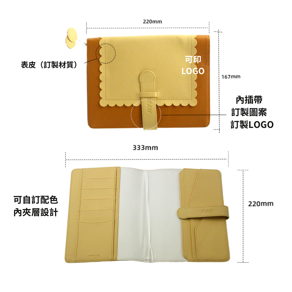 皮革護照夾 護照套｜訂製 顏色 款式 內夾層皆可訂製｜企業贈禮 活動贈禮