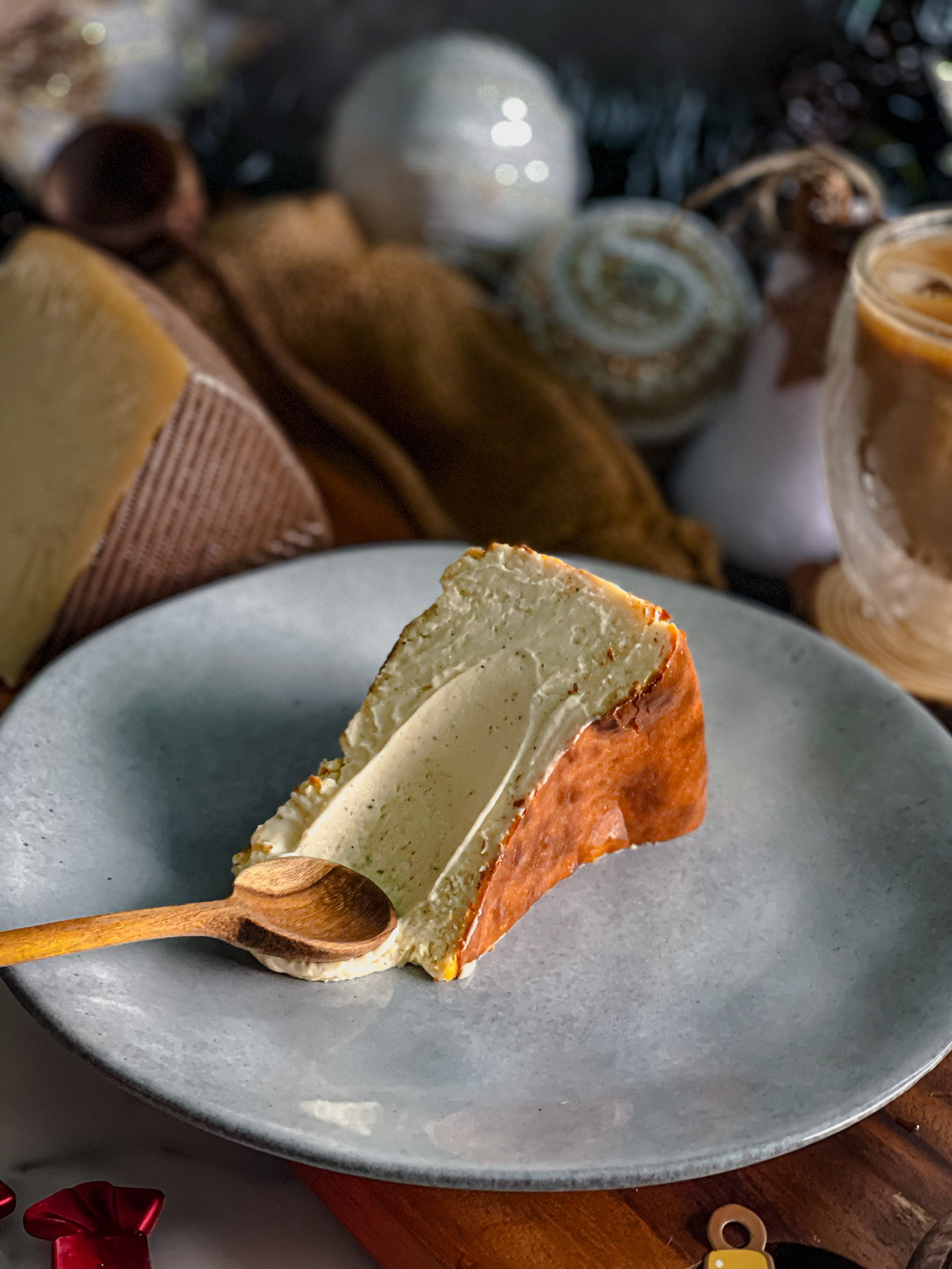 Manchego Basque Cheesecake infused with Black Truffle Hella Whipped