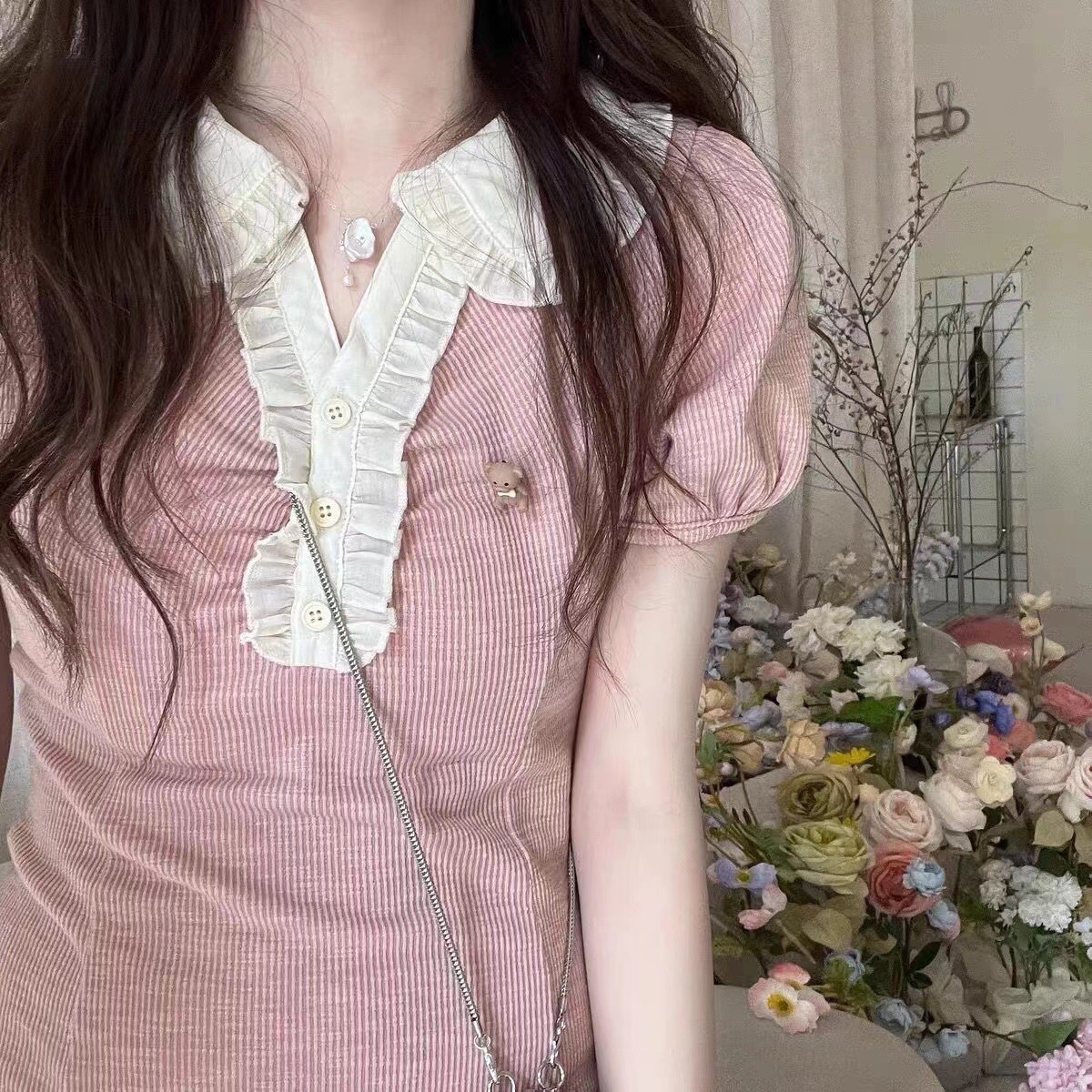 日系花边蕾丝连衣裙1