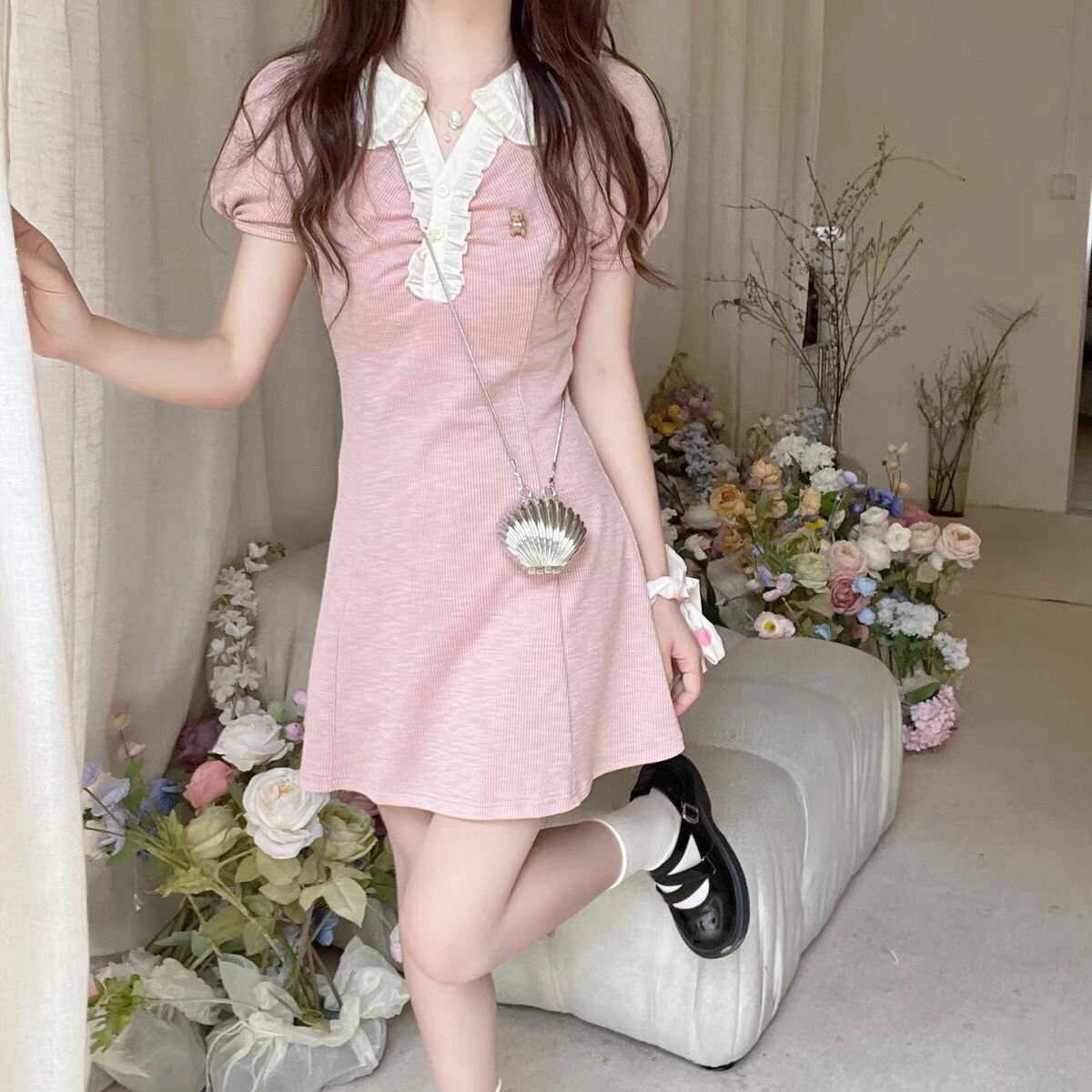 日系花边蕾丝连衣裙4