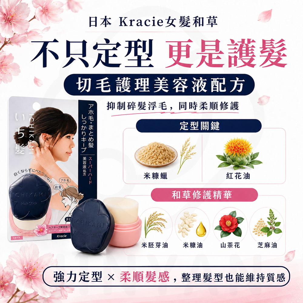 Kracie 女髮和草漫櫻定型髮膏(強力) 蝦封3