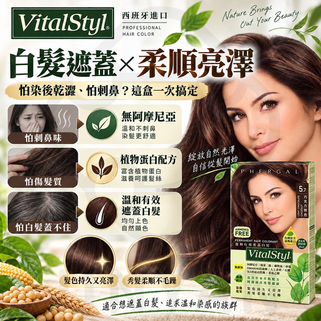 西班牙綠活Vitalstyl染髮劑 封2