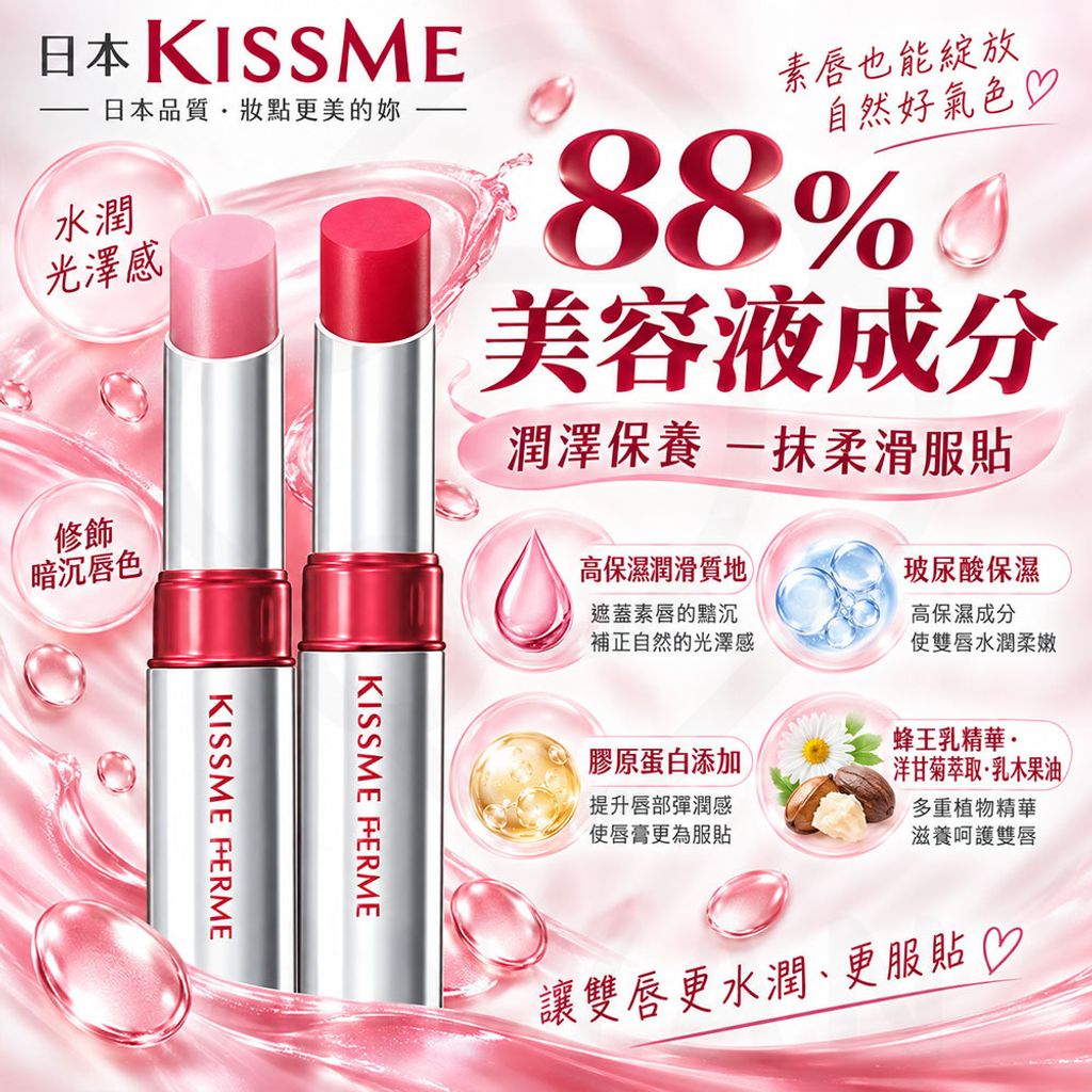 FERME 誘光水潤唇膏 蝦2