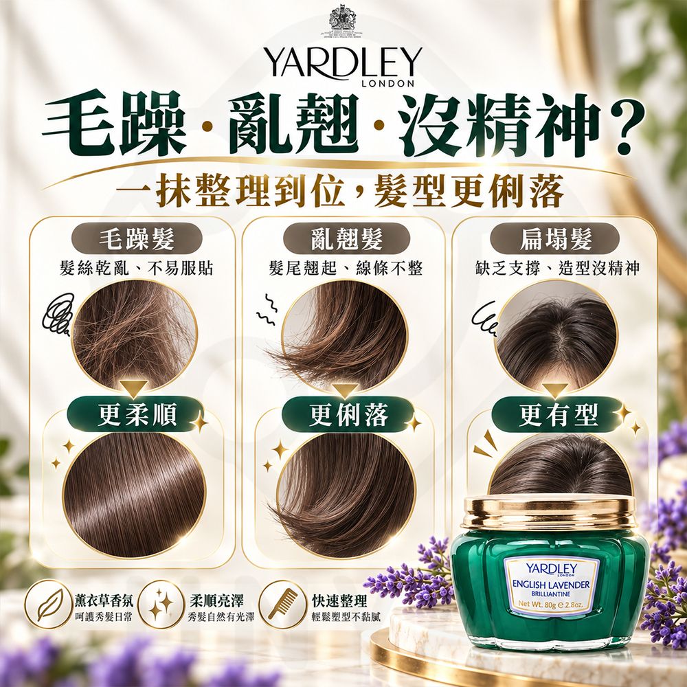 杜拜yardley 香水美髮蠟80g 蝦封4