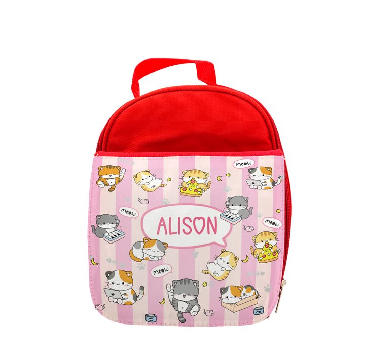 DK - Lunch Bag - red - Fun Kitty