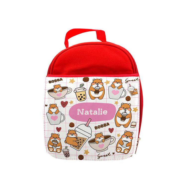 DK - Lunch Bag - red - Bobba Bear - Girl