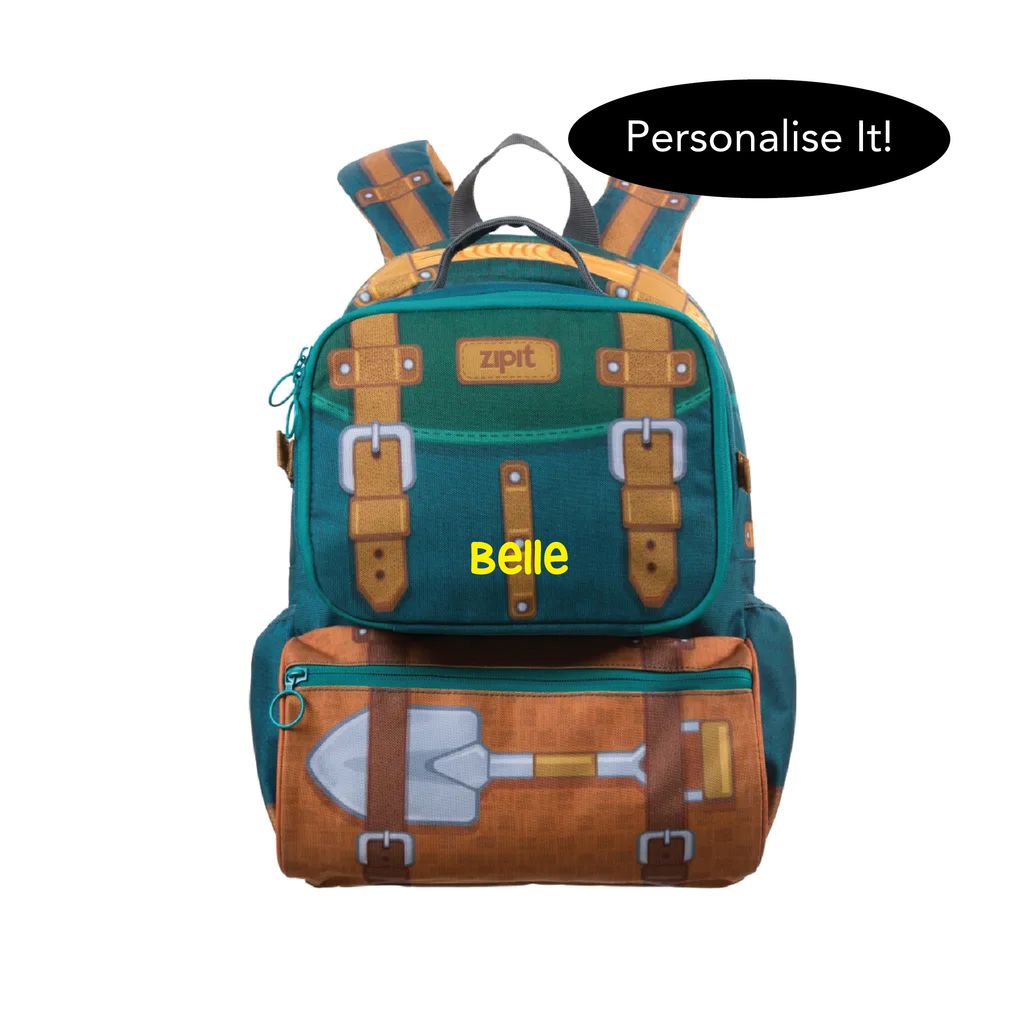 Zipit Adventure Backpack & Lunch Bag Combo Explorer OMG Store Personalised Gifts, Stationery