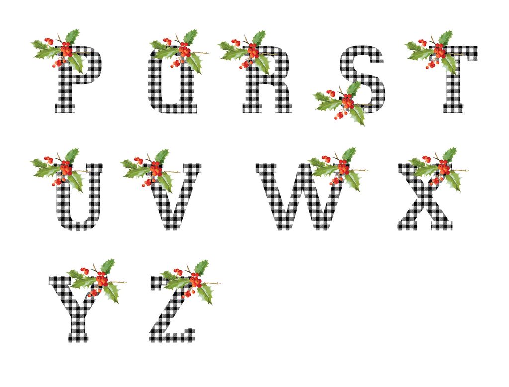 Alphabet black gingham design A - Z-02.jpg