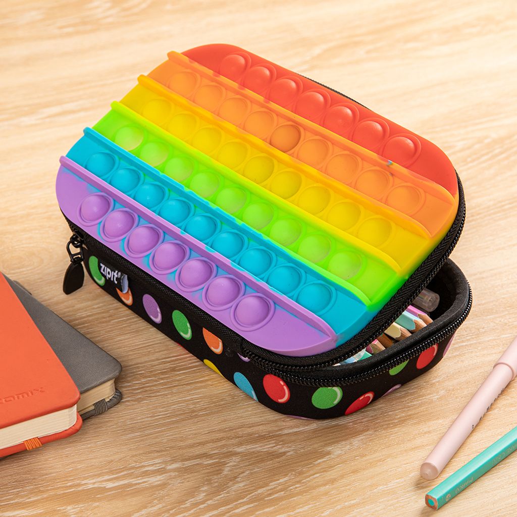 Zipit Zip & Pop Storage Box Rainbow