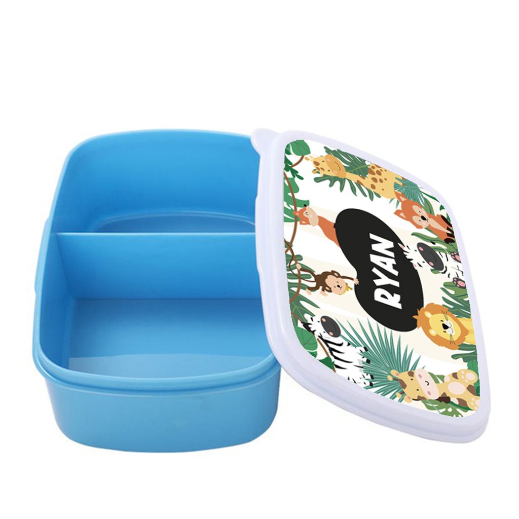 DK - Lunch Box blue - open lid - safari -01