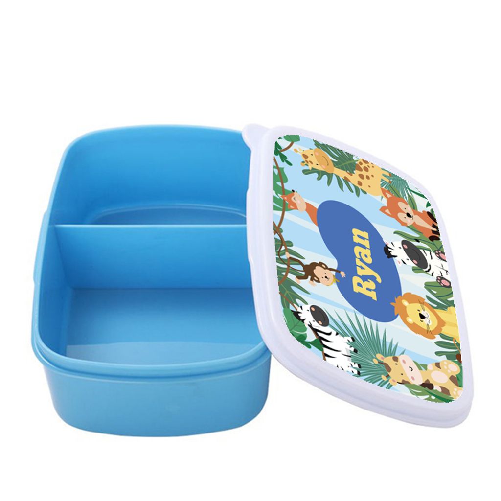 DK - Lunch Box blue - open lid - safari -02