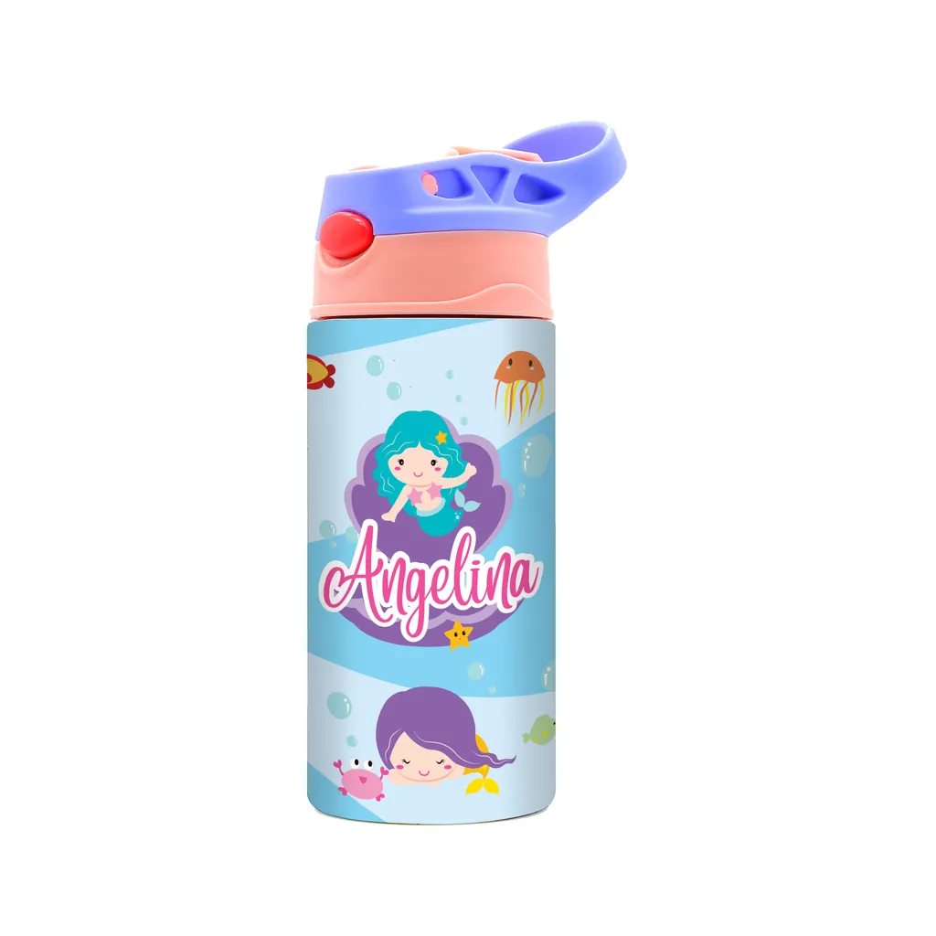 DK - pink purple cap - water bottle - mermaid - 01