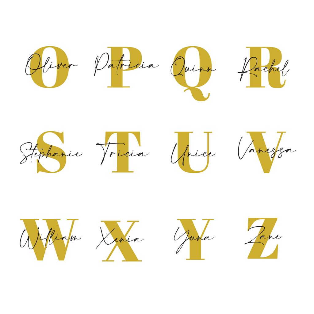 Gold Alphabet-02