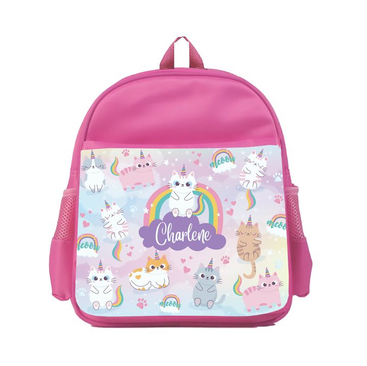DK - Backpack - pink - caticorn - front - 01