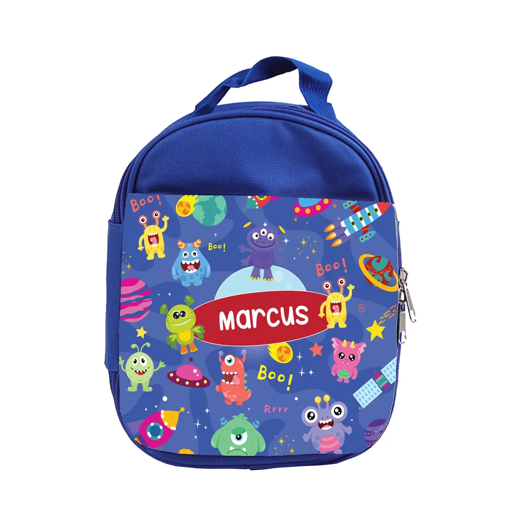 DK - Lunch Bag - blue - lilttle monster - 03